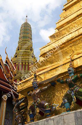 The Temple of the Emerald Buddha located within the precincts of the Grand Palace, Bangkok, Thailand.
