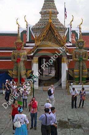 The Temple of the Emerald Buddha located within the precincts of the Grand Palace, Bangkok, Thailand.