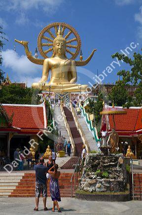 The Big Buddha temple and landmark is located on the Northeast side of the island of Ko Samui, Thailand.