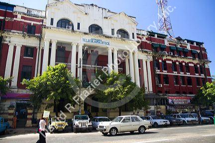 The Government Telegraph Office in (Rangoon) Yangon, (Burma) Myanmar.
