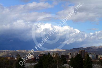 Cold front weather system over Boise, Idaho, USA.