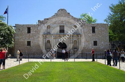 The chapel of the Alamo Mission located in downtown San Antonio, Texas, USA.