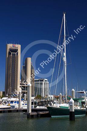 One Shoreline Plaza on the waterfront of Corpus Christi, Texas, USA.