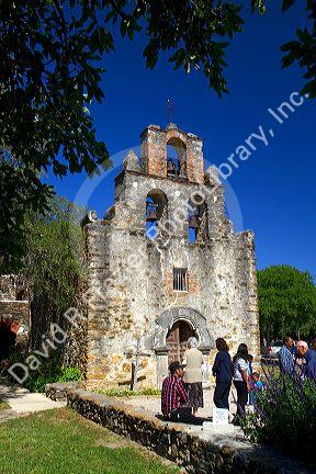 Mission Espada Church at the San Antonio Missions National Historical Park located in San Antonio, Texas, USA.
