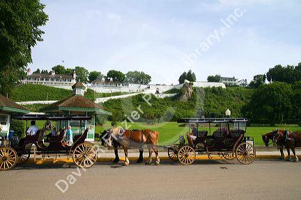 Fort Mackinac on Mackinac Island located in Lake Huron, Michigan, USA.