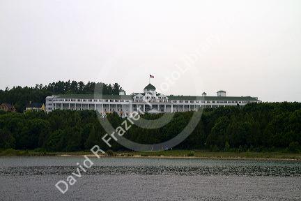 The Grand Hotel on Mackinac Island located in Lake Huron, Michigan, USA.