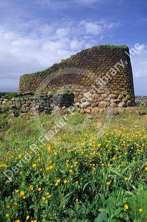 Nuraghe Losa an ancient cultural site in Sardinia, Italy.