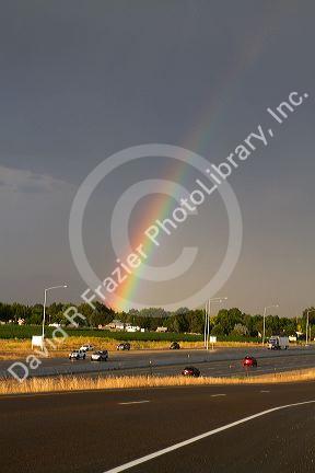 Rainbow over Ada County, Idaho, USA. MR