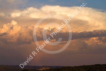 Storm clouds form over Boise, Idaho, USA.