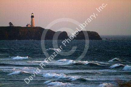 Yaquina Head Light located near Newport at Yaquina Head, Oregon, USA.