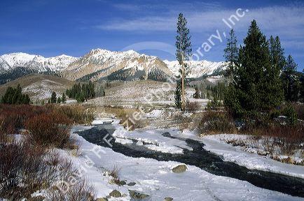 Early winter on the Big Wood River, Idaho.