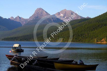 Boating on Lake McDonald, the largest lake in Glacier National Park, Montana, USA.