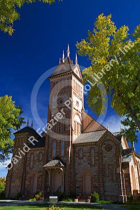 The Bear Lake Stake Tabernacle mormon church located in Paris, Idaho, USA.