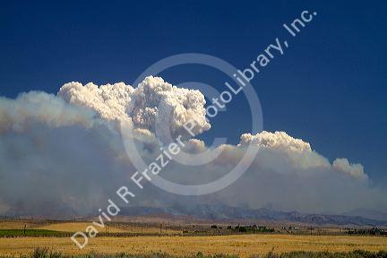 Pyrocumulus cloud created by a wildfire near Boise, Idaho, USA.