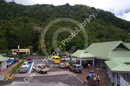 Ferry boat terminal on the island of Moorea, French Polynesia.