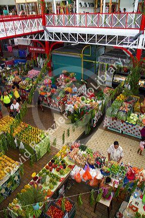 The Papeete Market on the island of Tahiti, French Polynesia.