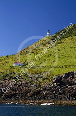Cape Brett Lighthouse at Cape Brett in the Northland Region, North Island, New Zealand.