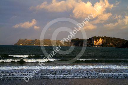 Mercury Bay located on the eastern coast of the Coromandel Peninsula on the North Island of New Zealand.