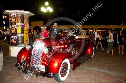 1934 Auburn vintage car on display during the Tremains Art Deco Weekend  at Napier in the Hawke's Bay Region, North Island, New Zealand.