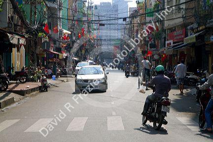 View of Bui Vien Street in Ho Chi Minh City, Vietnam.