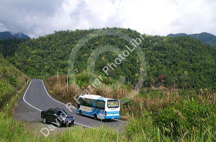 Rural road between Da Lat and Nha Trang, Vietnam.