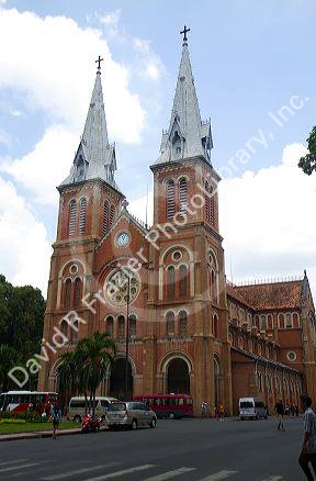The Saigon Notre-Dame Basilica located in the downtown of Ho Chi Minh City, Vietnam.