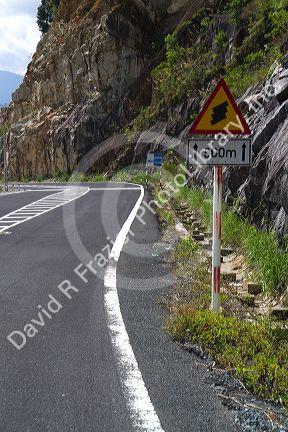 Rural road between Da Lat and Nha Trang, Vietnam.