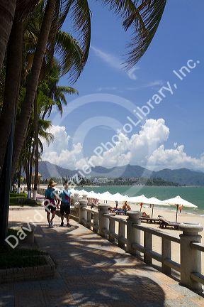 Beach walk at Nha Trang, Vietnam.