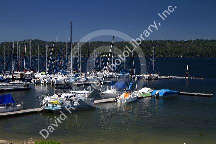 Boat marina at Payette Lake, McCall, Idaho, USA.