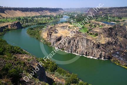 Blue Lakes Country Club and golf course along the Snake River at Twin Falls, Idaho, USA.