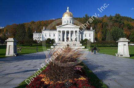 Vermont State House located in Montpelier, Vermont, USA.