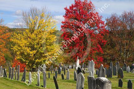 Rockingham Meeting House Cemetery in Rockingham, Vermont, USA.
