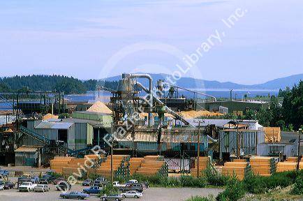 A sawmill at Nanaimo, British Columbia, Canada.