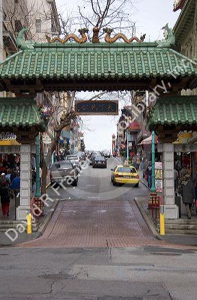 Entrance to Chinatown, San Francisco, California.