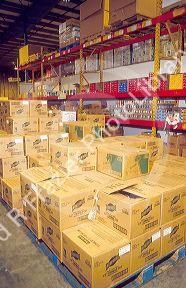 foodbank warehouse stores canned and dry goods for distribution.  boise, idaho.