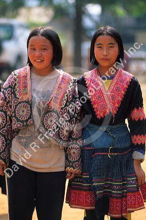 Hmong Hill Tribe girls in Thailand.