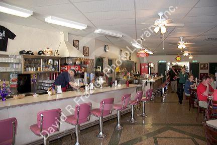 Old diner at Airline Motors in La Place, Louisiana.