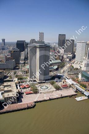 Riverwalk at the foot of Canal Street in New Orleans, Louisiana.