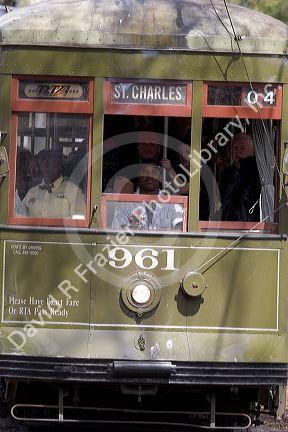 Trolley in New Orleans, Louisiana.