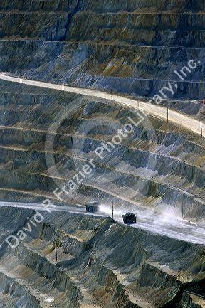 The world's largest excavation at Bingham Canyon Mine, Utah.