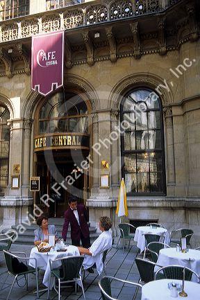 Customers dine at the Cafe Central in Vienna, Austria.