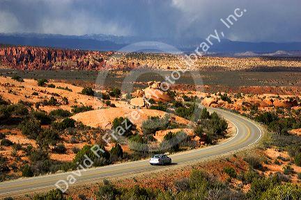 Rock formations at Arches National Park near Moab, Utah.