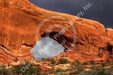 Rock formations at Arches National Park near Moab, Utah.