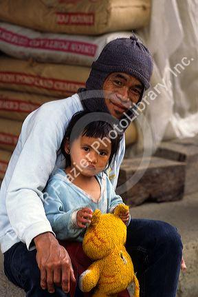 Ifugao native with child in the Philippines.