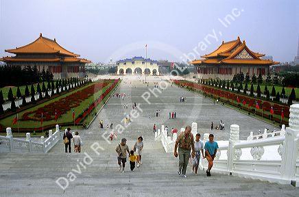 Chiang Kai-Shek Memorial grounds in Taipei, Taiwan.