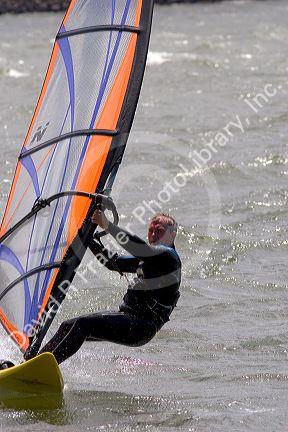 Windsurfing the Columbia River near Biggs, Oregon.