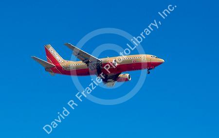 Boeing 737 aircraft Southwest airline at landing.