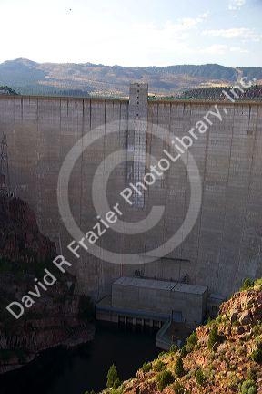 Dam at Flaming Gorge National Recreation Area, Utah.