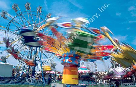 Carnival rides at the Western Idaho Fair.