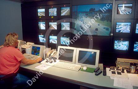 Video traffic control facility in Boise, Idaho.